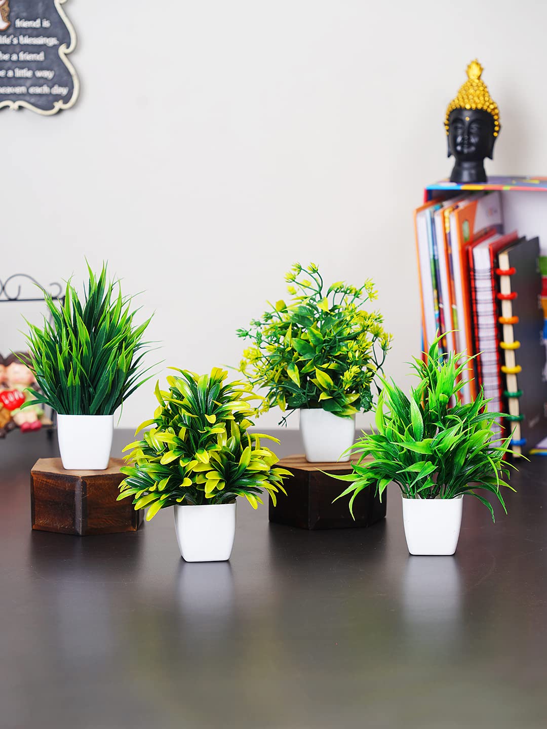 Dekorly Small Fake Plants Decor Faux Plants Indoor for Office Desk Décor