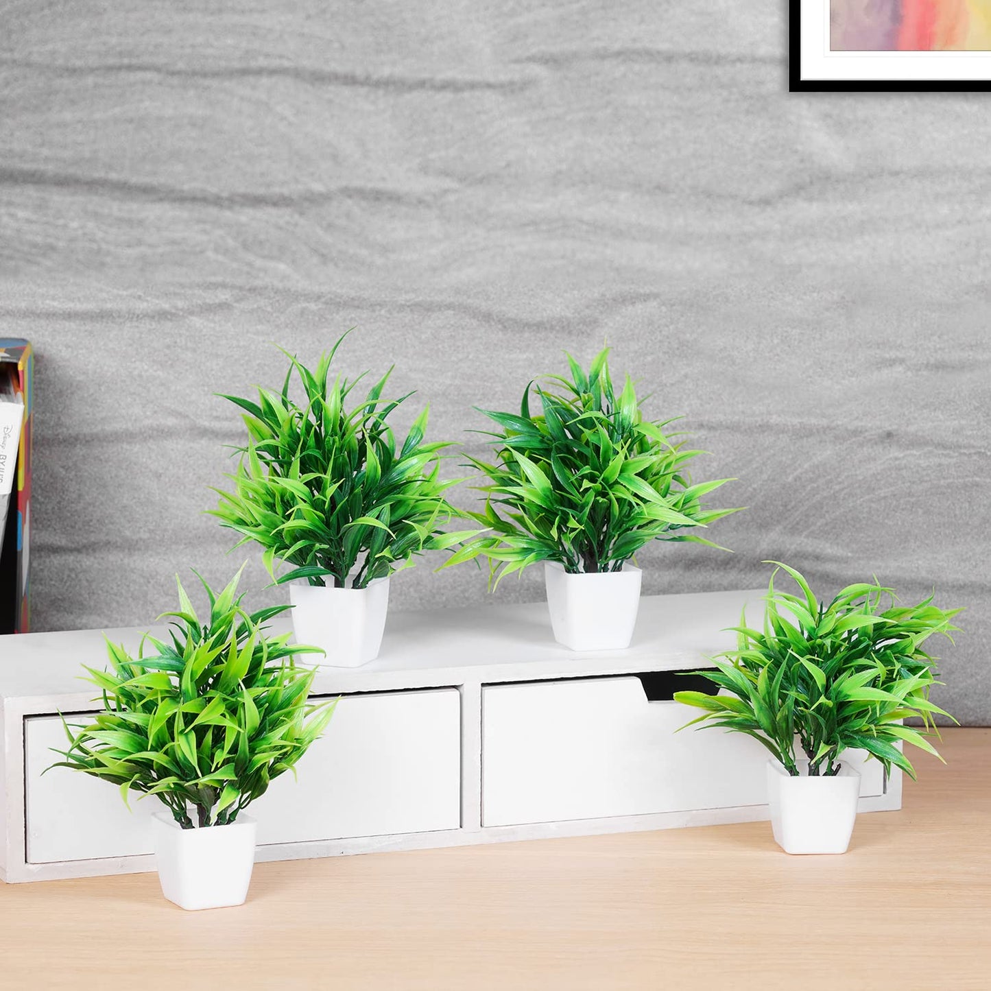 Dekorly Small Fake Plants Decor Faux Plants Indoor for Office Desk Décor