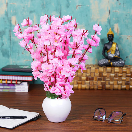 Dekorly Faux Mini Flowers Indoor, Plastic Flowers, Small Fake Flowers