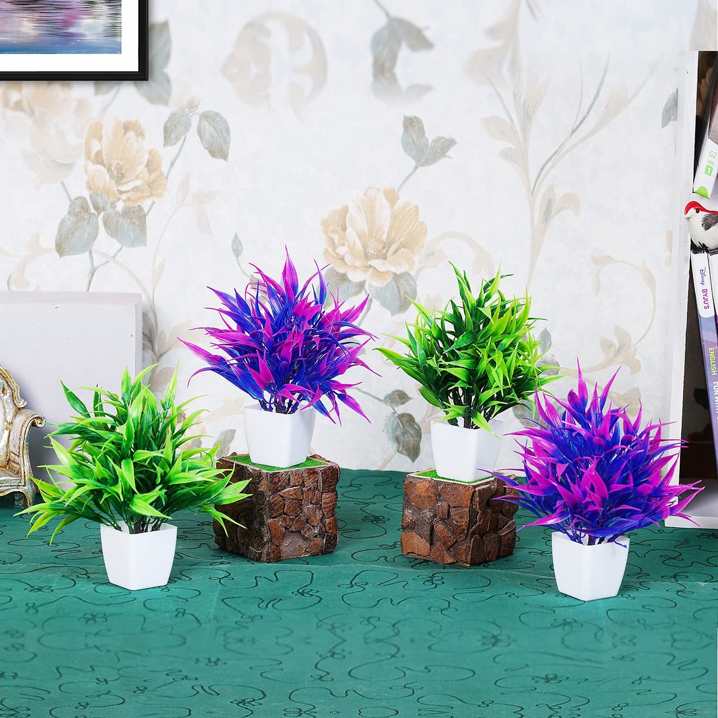 Dekorly Small Fake Plants Decor Faux Plants Indoor for Office Desk Décor